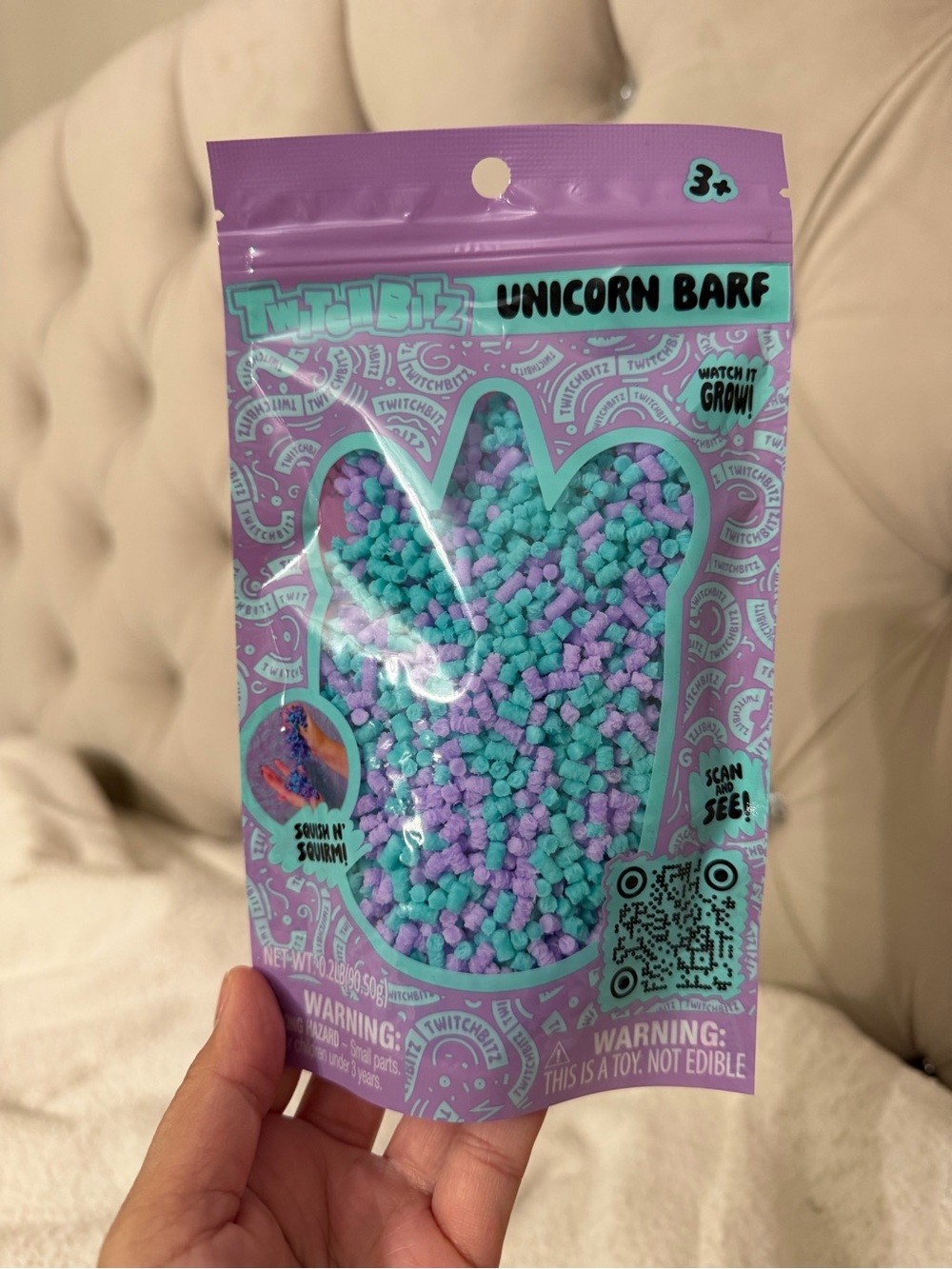 TwitchBitz UNICORN BARF ASMR Squish n’ Squirm! Watch it Grow!